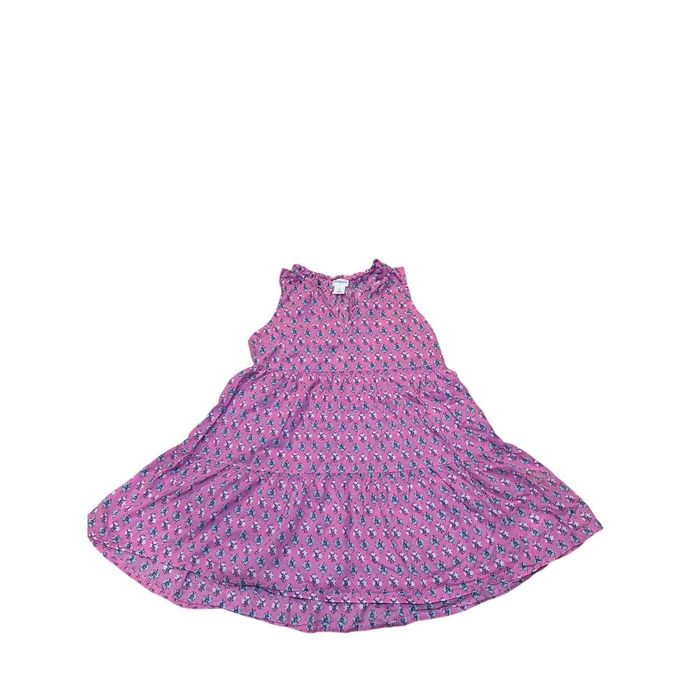 Crewcuts J.Crew‎ Girls Pink Floral Tiered Sleeveless Cotton Dress Size 8